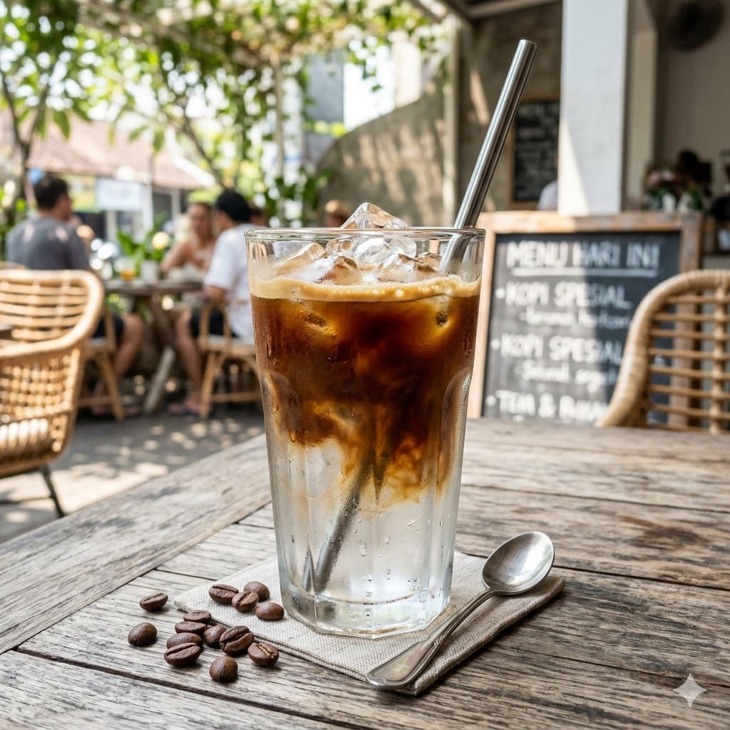 Iced Americano dari Thirty Three Brew dengan tampilan clean dan modern